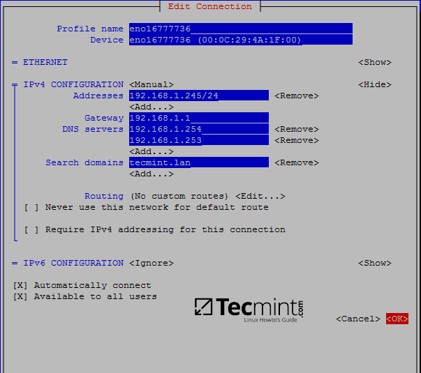 Configure Network Settings