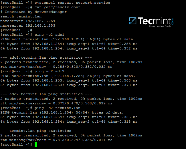 Verify Network DNS Configuration