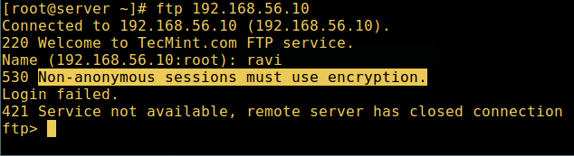 验证 FTP SSL 安全连接