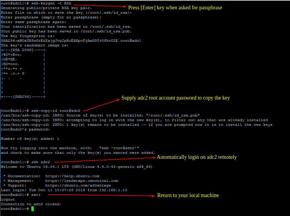 Generate SSH Key on Samba4 DC