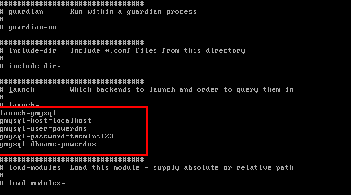 Configure PowerDNS