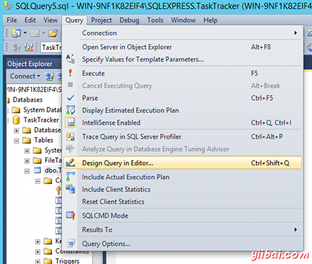 Accessing the Query Designer