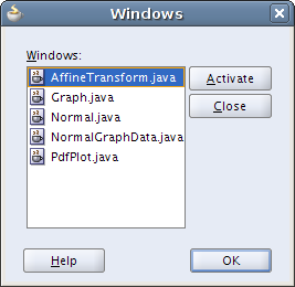 Windows dialog in JDeveloper