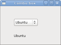 A combo box widget