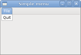 Simple menu
