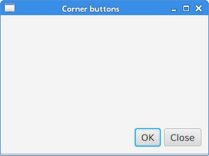 Corner buttons