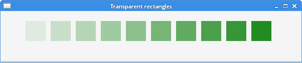 Transparent rectangles