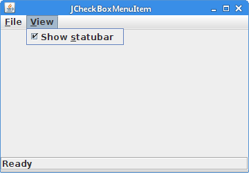 CheckBox menu item