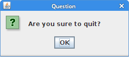 Question message dialog