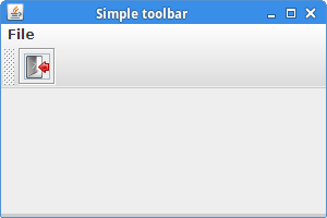 Simple toolbar