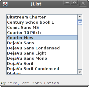 JList component