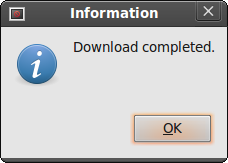 Information message dialog