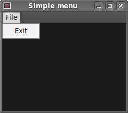 Simple menu