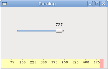 Burning widget