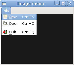 Image menu