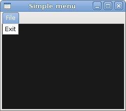 Simple menu