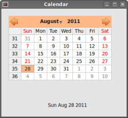 QtGui.QCalendarWidget widget