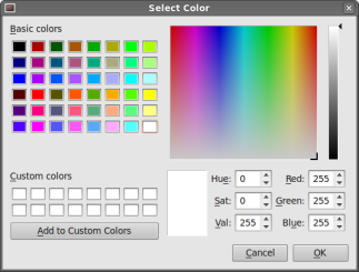 Color dialog