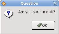 Question message dialog