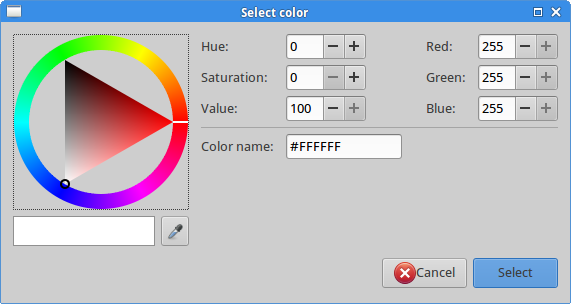 Gtk::ColorSelectionDialog