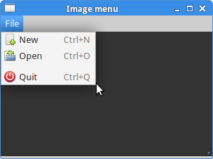 Image menu