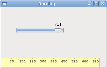 Burning widget