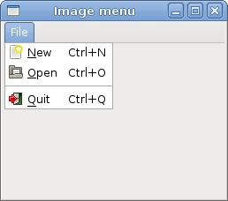 Image menu