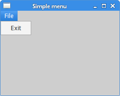 Simple menu