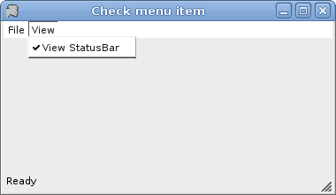 Check menu item