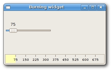 Burning widget on Linux