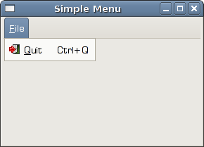 Simle menu example