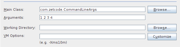 Command line arguments