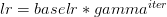 lr=baselr*gamma^{iter}