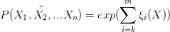 \tilde{P(X_1,X_2,...X_n)}=exp(\sum_{i=k}^m\xi_i(X))