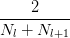 \frac{2}{N_l+N_{l+1}}