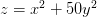 z=x^2+50y^2