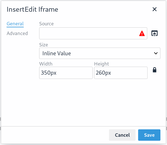 InsertEdit Iframe